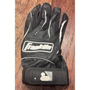 Franklin Sports MLB Batting Gloves Baseball + Softball Youth Black/White